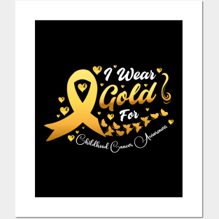 Hope For A Cure Childhood Cancer Awareness Support Childhood Cancer Warrior Gifts Posters and Art